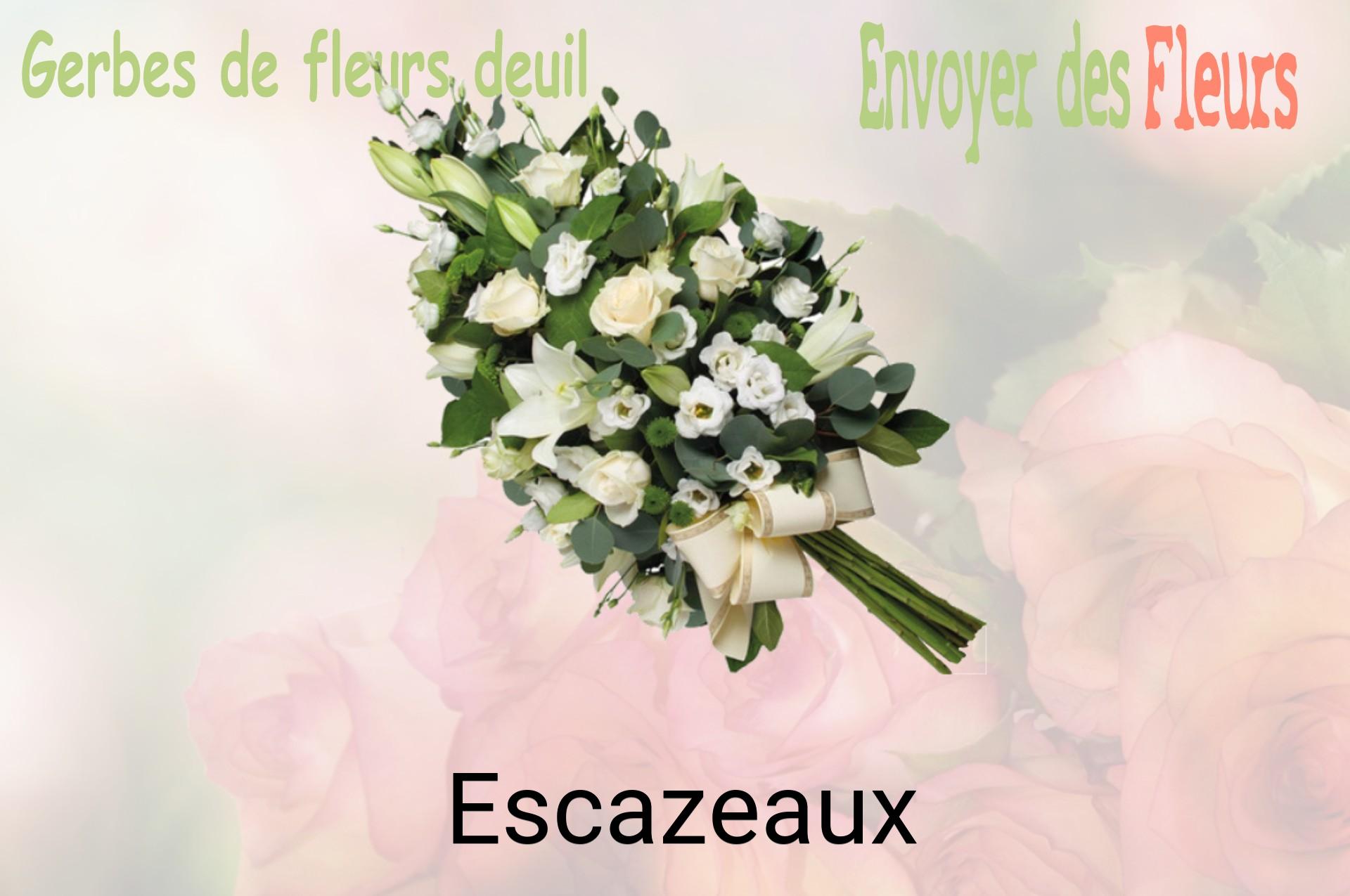 Gerbe de fleurs de deuil livrée à Escazeaux